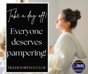 take a day off! everyone deserves pampering!